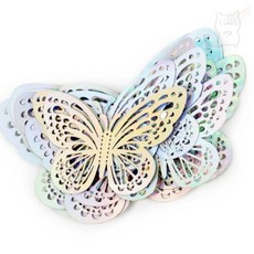 무지스토어 홀로그램 나비 장식 12개입 나비조형물, D뾰족나비