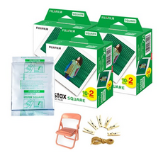 인스탁스 스퀘어필름 70p + 포토체어 랜덤발송 + 포토라인 세트, 1세트