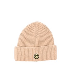 바로우 스마일 아플리케 골지 비니