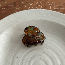CHUNXISTYLE 醋酸愛心髮爪 法式造型髮夾