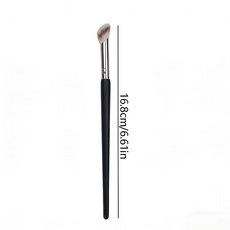 8개 메이크업 브러쉬 세트: 아이라이너용 사선 브러쉬 섬세한 디테일 브러쉬 아이섀도우 브러쉬 세트, 블랙 핸들 컨실러 브러시