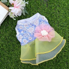 강아지 한복 고양이 설빔 원피스 코스튬 설날 옷 호랑이마켓, J, 1개