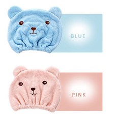 극세사 머리수건 드라이 타올 헤어캡 1+1, 1세트, 핑크+블루