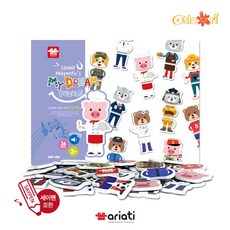 세이펜 호환 아리아띠 소리나는 자석퍼즐 세조각 직업, 1개, 36피스