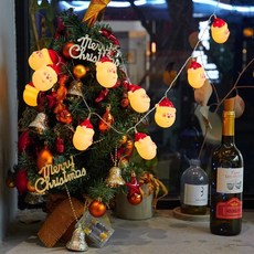 LED聖誕老人雪人燈串，節日庭院派對裝飾掛件禮物，台灣現貨快速出貨, 聖誕雪人,電池款3米20燈8種閃爍附遙控器, 1個