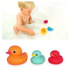 3종세트 따뜻한물에 색깔 변하는 온도변화에 러버덕 아이 물놀이 장난감 욕실 상상력자극