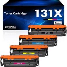 inkalfa 207A 207X 다기능 프린터 MFP M283fdw 토너 HP M255dw 컬러 레이저젯 프로 블랙 M282nw M283fdn M255nw W2210A W221, 131X 4PK Schwarz Cyan Gelb Mag