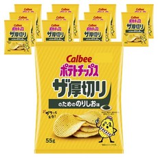 Calbee 卡樂比 卡樂先生厚切洋芋片 海苔鹽風味, 12包, 55g