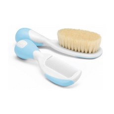 Chicco 嬰兒專用髮梳組 嬰兒髮梳剪刀組 義大利 嬰兒 梳子 梳頭髮 寶寶髮梳 2420, 藍色髮梳組 / 2420, 1個