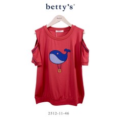 betty's 貝蒂思 鯨魚熱氣球露手臂上衣 (共二色), 紅色,M, 1個