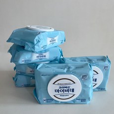 크리넥스 마이비데 친환경 클린 케어 물티슈 캡형, 60매, 6개