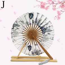 日式風車扇 禮品扇子 日本和風團扇 隨身折疊扇 女士摺扇, J