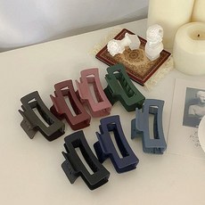 무광 매트 스퀘어 여름 헤어악세서리 7color 헤어핀, 매트딥블루