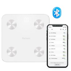 영라이즌 디지털 LED 가정용 체중계, 화이트, 스마트 체중계, 1개