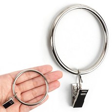 10P 커튼 집게링 50mm 커텐 링 집게 핀 고리 커튼링