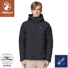 Wildland 荒野 男 彈性防水3in1 羽絨兩件式外套《印黑》0B32920