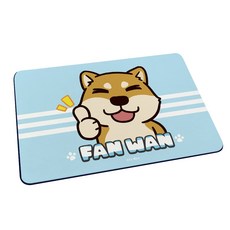 豆卡頻道 軟式珪藻土吸水地墊60x40 防潮 狗狗 柴犬 法鬥 巴哥 DC0018, 1個, 線條飯丸