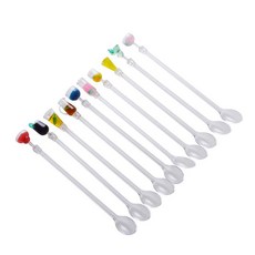 아크릴칵테일스틱 롱스푼 칵테일장식믹싱스푼 홈바소품, 1개, 단일 항목