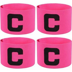 Yuomeaz 축구보호대 풋살 미식축구 축구용 캡틴 암밴드 4개 핑크 럭비 축구 배구 농구 스포츠 선수용 조절 가능한 리더, Yuomeaz 축구보호대 풋살 미식축구 축구용 캡틴 암