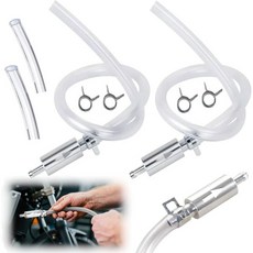 2개 세트 브레이크 블리더 호스 일방향 체크 밸브 튜브 블리딩 도구 차량 및 오토바이 클러치용 범용 키트 부드러운 튜브와 금속 클립 포함 A