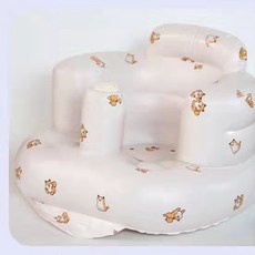 兒童充氣學坐椅 寶寶浴凳 嬰兒餐椅 便攜可摺疊, 柴犬,50*45*34cm, 1個