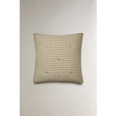 zara 자라 파인 스트라이프 차렵이불용 쿠션 커버 - 초록, 40 x 40 cm