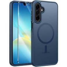 FNTCASE 아이폰 13 미니 케이스: 아이폰 12 미니 케이스 [Magsafe와 호환] 반투명 매트 마그네틱 폰 커버 - 군용 등급 낙하 보호 충격 방지 보호 케이스 - 블, for Samsung A26 (6.7inch), 블루