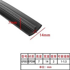 태양광 패널 틈새막이 2M 패킹 문 고무 틈막이 36x17 고무바킹 PVC 20mm, Z. GF00314x7카드 간격 1.5mm