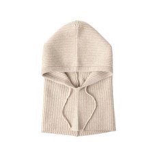 겨울 니트 바라클라바 와이드핏 후드 넥워머 방한 모자, 5.심플ver / 아이보리, 1개