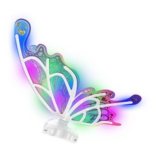 兒童發光蝴蝶翅膀 會動的七彩羽翼 女孩子背飾 電動玩具 擺攤, 仙靈羽翼丨七彩翅膀-大號（郵購盒）, 1個