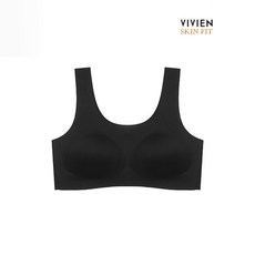비비안 스킨핏 노와이어 심리스 퓨징 풀컵 블랙 컬러 브라