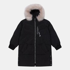 USALL 長版毛絨連帽羽絨外套 ULJD19N51