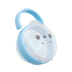 雪倫小舖 可愛熊通用安撫奶嘴收納盒 可掛式奶嘴盒, 藍-F, 1個