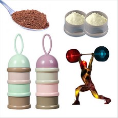 프로틴 분유통 분할통 케이스 분유보관 프로틴통 소분 단백질 파우더 헬스, 퍼플, 1개