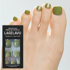 라젤라부 패디팁 14개입 라이트 붙이는발톱 여름 발네일 TPU100% 특허기술, 1개, 라젤라부 패디팁 14개입_10.그린-라지