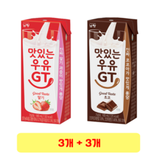 남양 맛있는 우유 GT 멸균우유 딸기 + 초코, 180ml