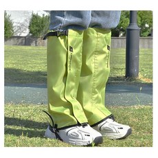 山道具屋 210D 超輕防水登山綁腿/防泥沙腳套/登山鞋套，出國登山/富士山必備，超輕量100g起, 黃綠色,S號