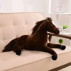 대형 말인형 모형 쿠션 70 흰색 승마장 A타입 대형 당나귀 바디필로우, 1개, F. B형 진갈색