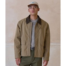 무신사 스탠다드 사파리 헌팅 자켓 바람막이 점퍼 재킷 야상 왁스드 CN [카키 베이지]