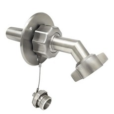 G-SUN 선캡ny 올 메탈 RV 도시 급수구 135도 엘보 RV 물 연결 입구 스테인리스 스틸 업그레이드 교체 급수 주입구 RV 캠퍼 모터홈용 (135도 엘보 브러시드 니