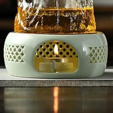 힐링퓨어 도자기 티워머(민트) 온도유지 다도워머, 1개