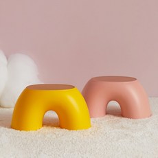 레인보우 캠핑 보조 욕실 의자 미니 스툴, 화이트, 1개