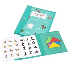 자석 칠교퍼즐 도형조합 원목 탱그램 교구 맞추기, 1개