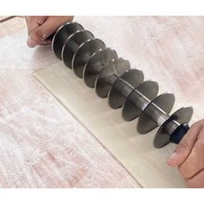 베이킹 반죽 롤러 라운드 나이프 피자 파이 커터 절단, 3.5cm 간격 5륜