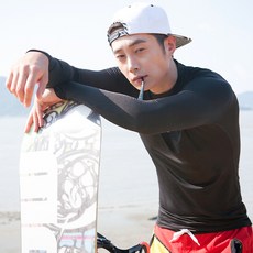 OVER NINE 情侶長袖防曬衣, 黑色