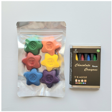 티니베베 초콜릿 크레용 세트(크레용6색+크레파스4색)