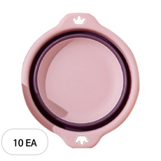 빼다 다용도 접이식 세수 대야 스몰 23cm, 핑크, 10개