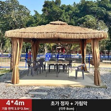 워리픽 방가로 야외 테라스 쉼터 바베큐장 정원, 고급형 4x4 8cm 기둥 포함 B