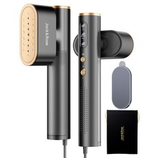 Jack & Rose 핸디형 스탠드 스팀다리미 | 여행용 휴대용 15초 급속 예열 스팀&다리미 2in1 (100-220V 듀얼 전압) | 글로벌/유럽용 여행 사이즈, Black, SC-001