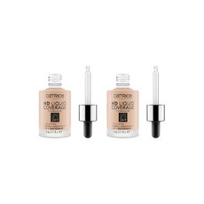 Catrice HD 리쿼드 커버러지 파운데이션 030 Sand Beige 30ml 2팩, 030 샌드 베이지, 60ml